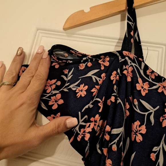 ☀️ M 2 Dye For Navy Floral dress CS - Picture 4 of 5